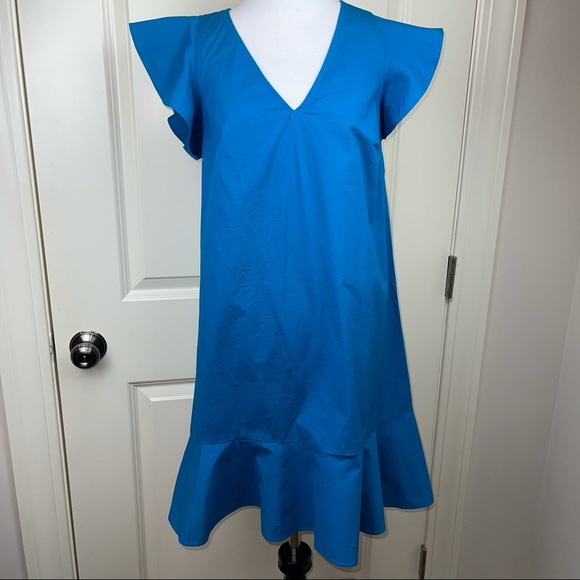 J Crew Mercantile Flutter Sleeve Tank Ruffle Dress - Picture 2 of 15